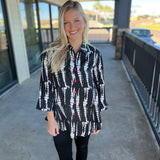 Black Zipper Back Shirt