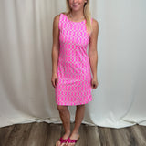 Geo Pink/Kelly Slvess Travel Dress
