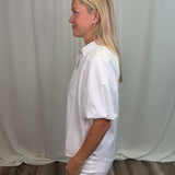 Solid Puff Sleeve Shirt