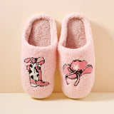 Pink Western Slippers