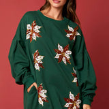 Christmas Flower Sweatshirt