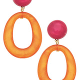 Ansley Marbled Resin Shape Earrings