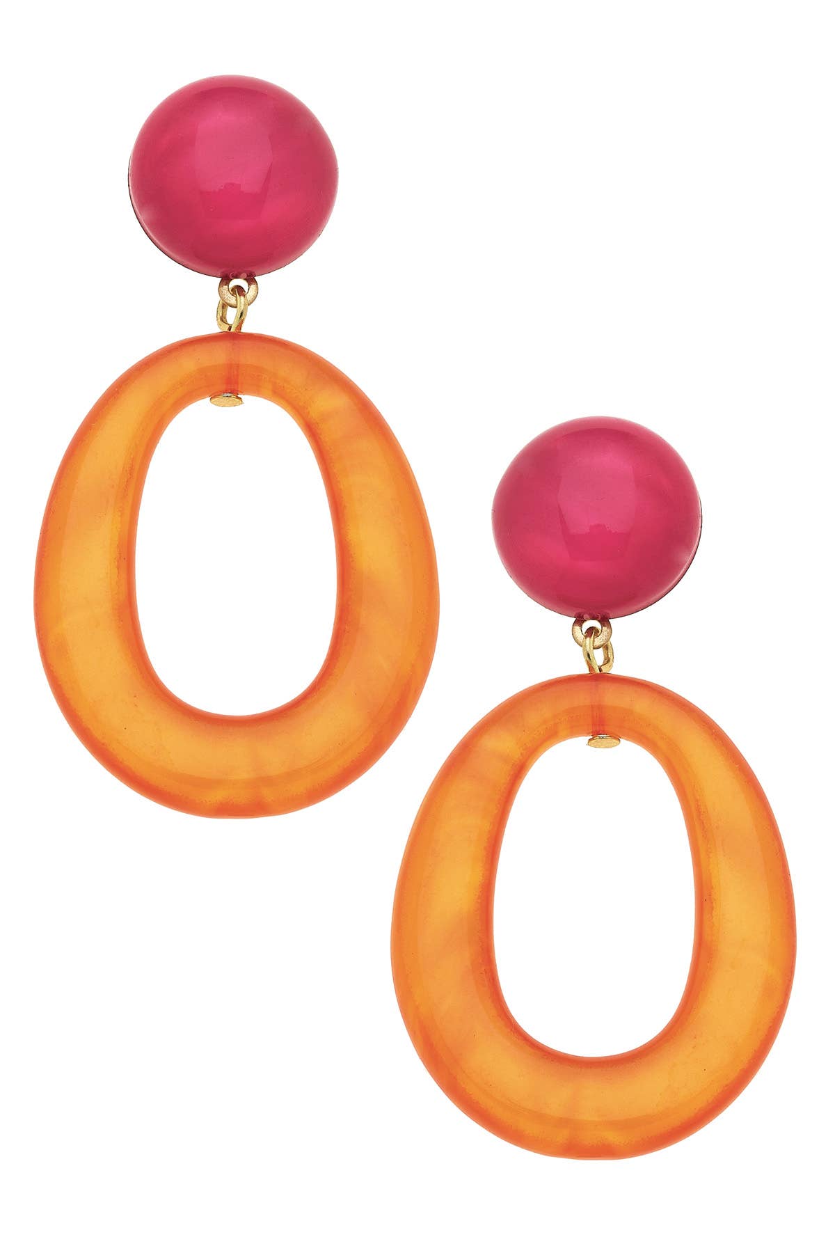 Ansley Marbled Resin Shape Earrings