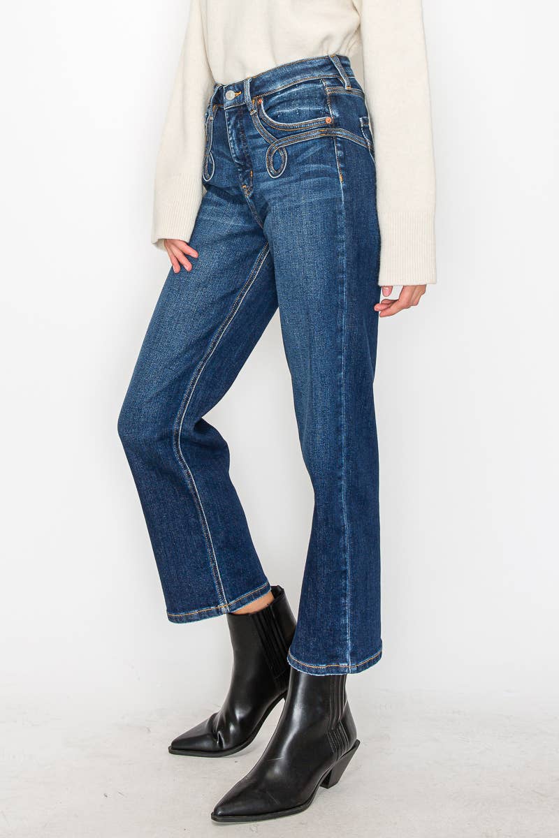 TUMMY CONTROL HIGH RISE STRAIGHT JEANS: 3 (25)