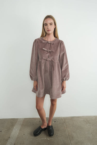 CORDUROY BABYDOLL DRESS