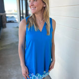 Seaglass Blue V-Neck