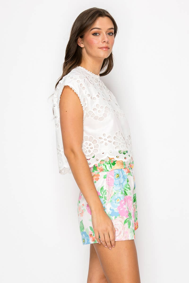 Garden Print Shopper Bag Shorts