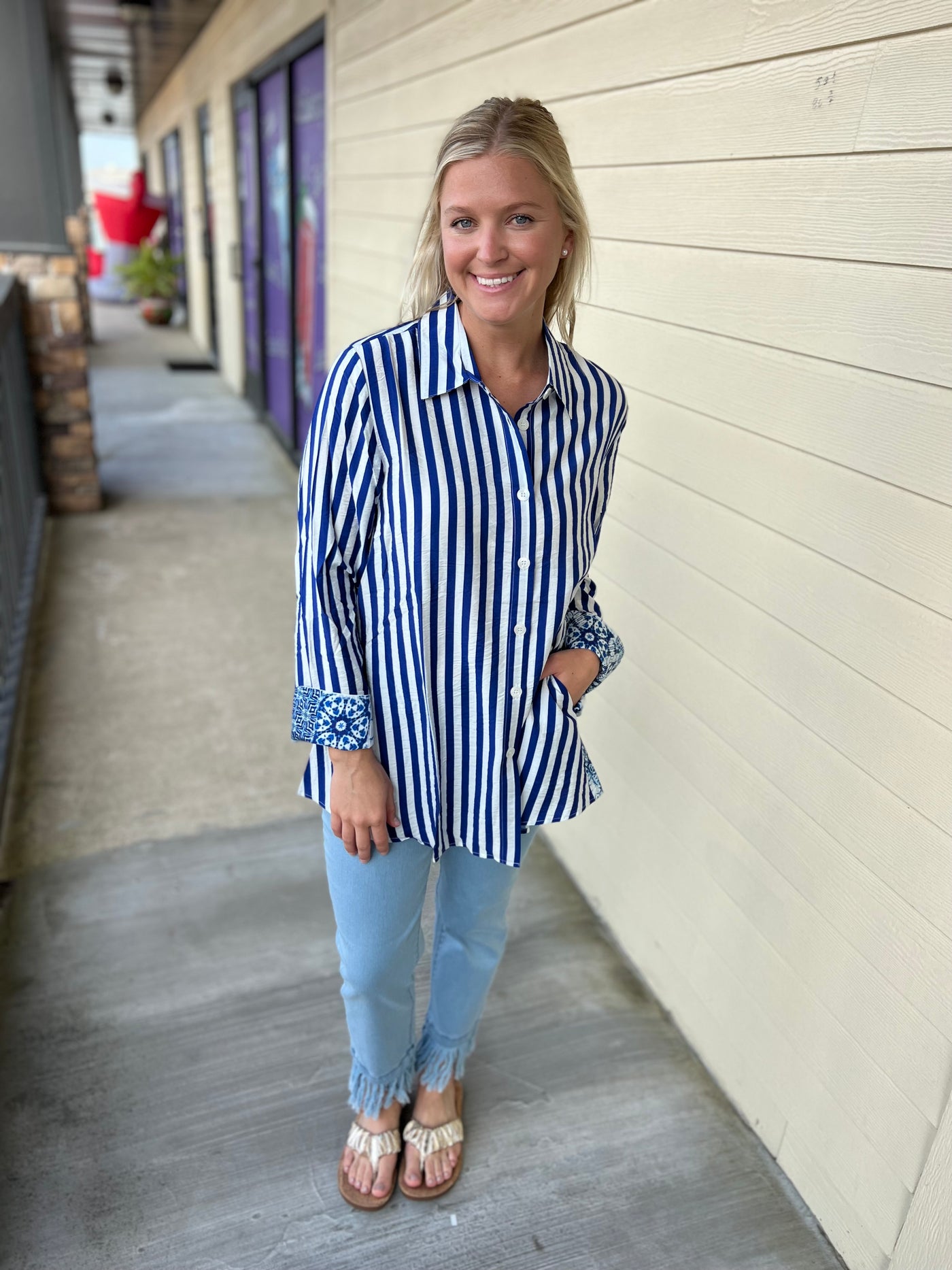 Blue Front Back Top