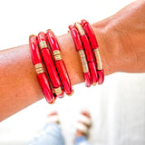 Red Game Day Bracelets &  Necklaces: RED CHUNKY BRACELET