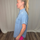 Stretch Cap-Sleeve Shirt