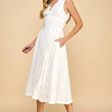 Scalloped Neckline Fit & Flare Dress