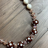 Brown Polka Dot Necklace