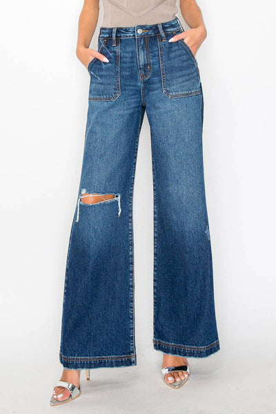 ULTRA HIGH RISE RELAXED FLARE JEANS: 1/24