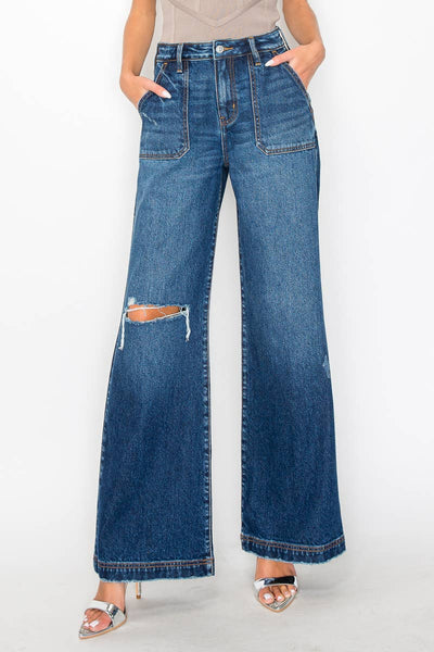 ULTRA HIGH RISE RELAXED FLARE JEANS: 9/28