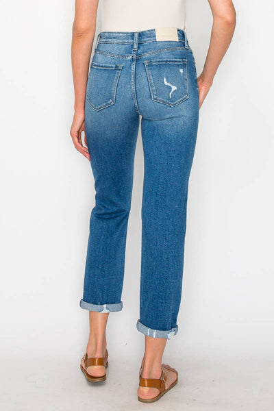 HIGH RISE TAPERED LEG JEANS: 5 (26)