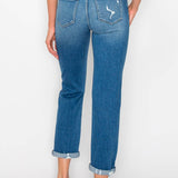 HIGH RISE TAPERED LEG JEANS: 9 (28)