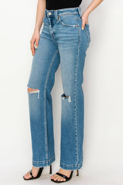 HIGH RISE STRAIGHT LEG JEANS: 3 (25)