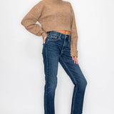 PLUS - TUMMY CONTROL HIGH RISE STRAIGHT JEANS: 16 (32)
