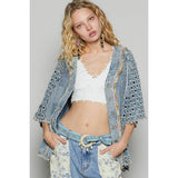 Short Sleeve Denim Twill Jacket
