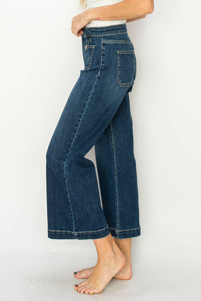 HIGH RISE CROP PALAZZO JEANS: 3 (25)