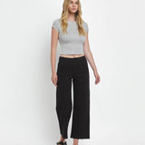BLK HIGH RISE WIDE JEAN