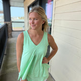 Clear Lime kate tank