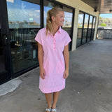 Pink & Tangerine Stripe Dress