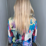 Slub Knit Button Detail Multi Top