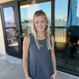 Slate Crushed Tank Top