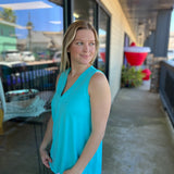 Seaglass Aqua V-Neck Tank