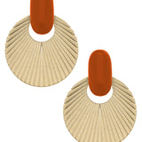 Lola Fluted Metal & Resin Statement Earrings