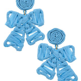 Willow Rattan Bow Earrings
