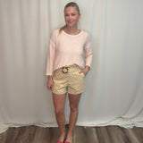 Little Wild Flower Print Twill Shorts