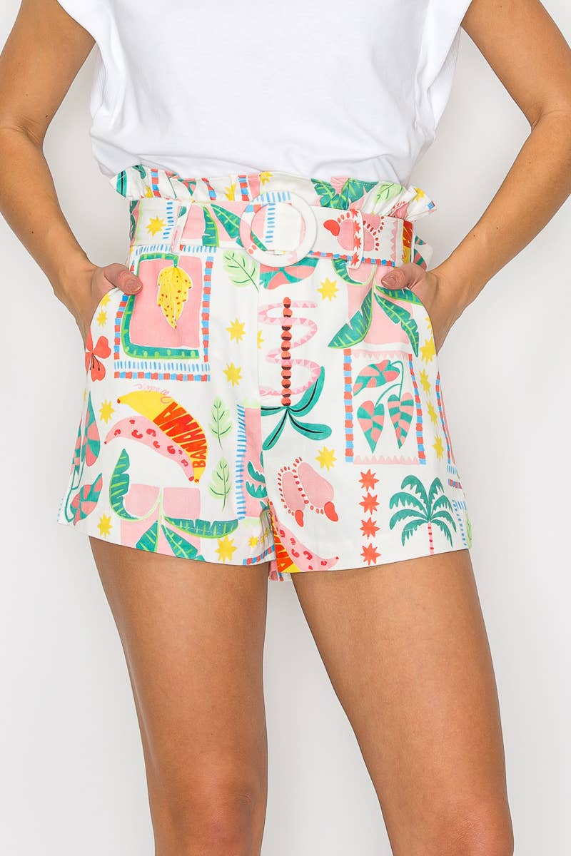 Retro Tropical Vive Shopper Bag Shorts