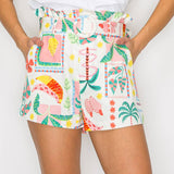 Retro Tropical Vive Shopper Bag Shorts