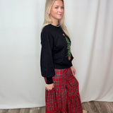 Maxi Tiered Wide Leg Palazzo Plaid Pants