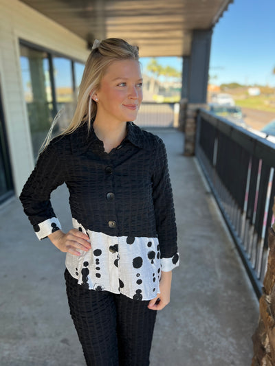 Black Puffer Top