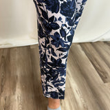 Denim & White Roses 26" Wide Crop Pant