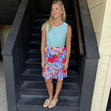 Pink Crinkle Skort