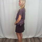 Chocolate Suede Skort