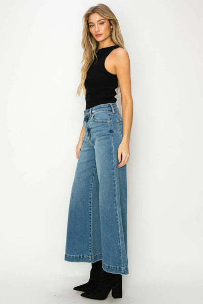 HIGH RISE CROP PALAZZO JEANS: 3 (25)