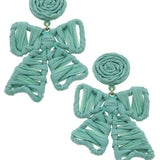 Willow Rattan Bow Earrings