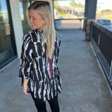 Black Zipper Back Shirt