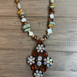 Brown Crystal Necklace