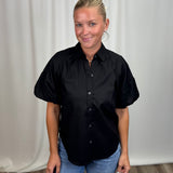 Solid Puff Sleeve Shirt