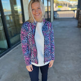 Multi Animal Print Zip Jacket
