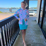 Seaglass Aqua Scallop Skort