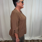 Brown Airflow Button Top