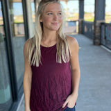 Wine Crushed Tank Top