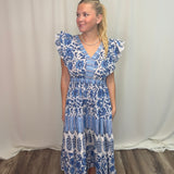 Kavita Blue Midi Dress
